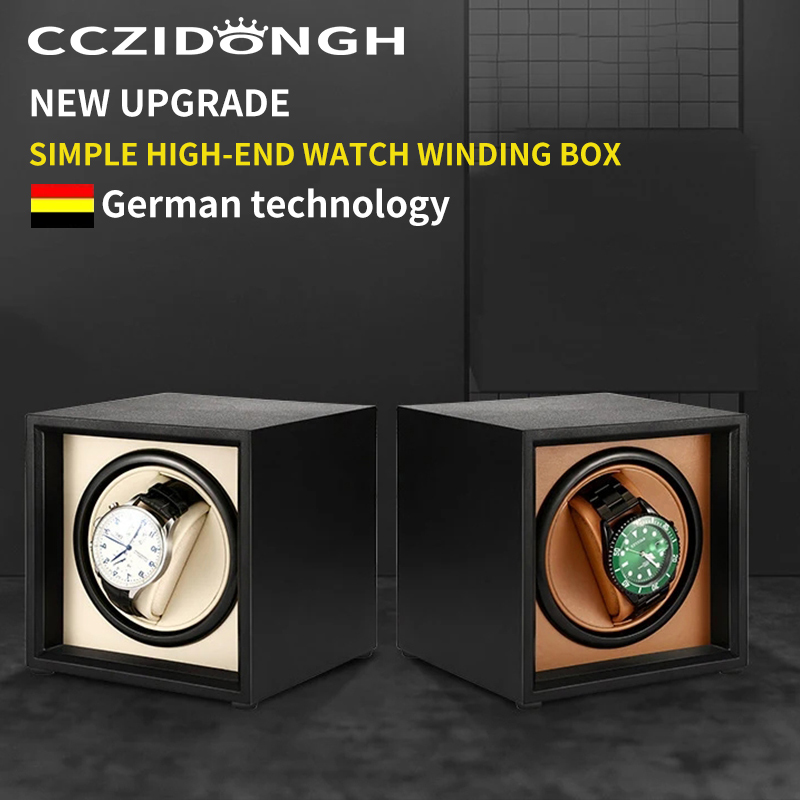 Watch Winder Single - Buatan Jerman, Kotak Penyimpanan Jam Otomatis