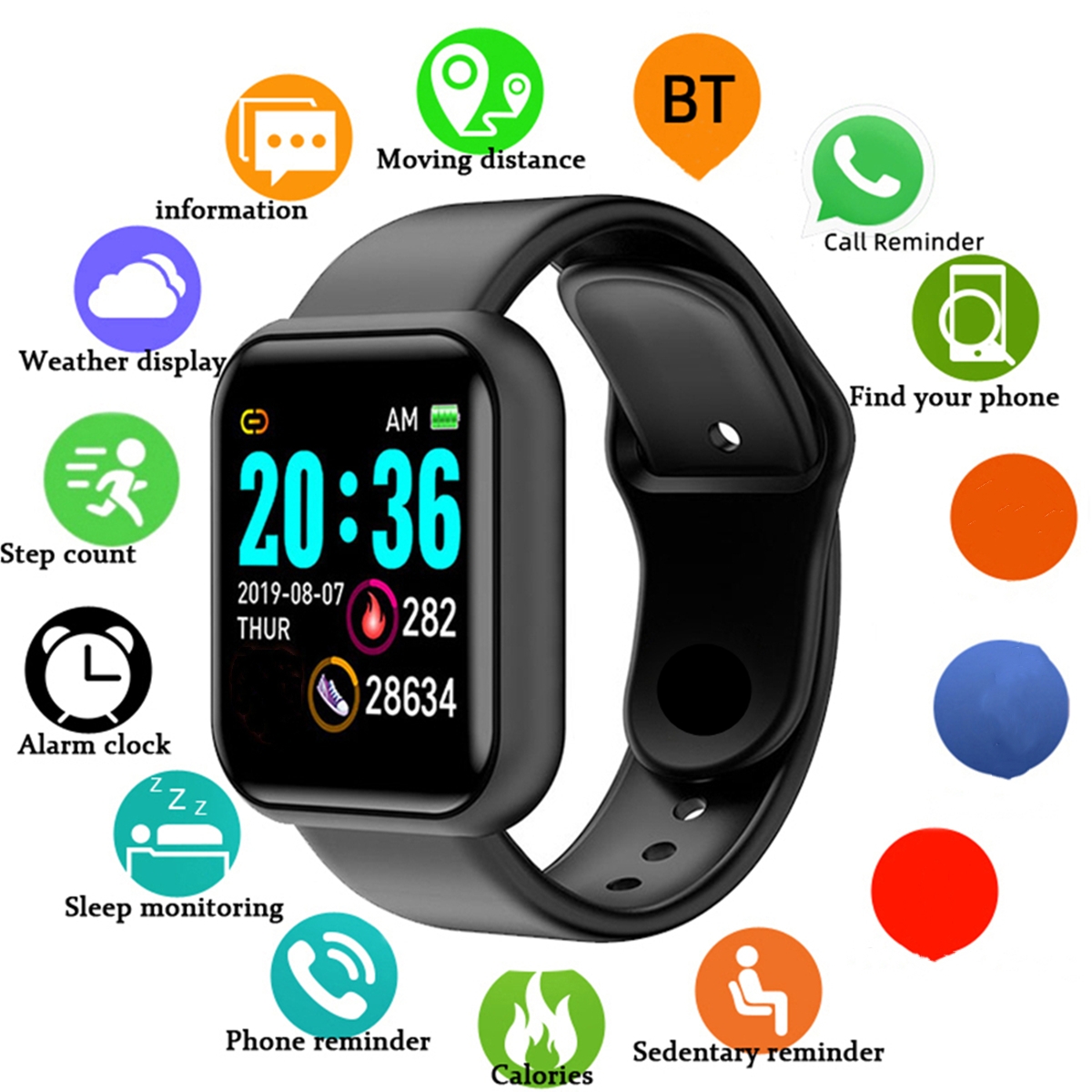 Smartwatch Watches For Girls - Jam Tangan Pintar Pria Layar Warna