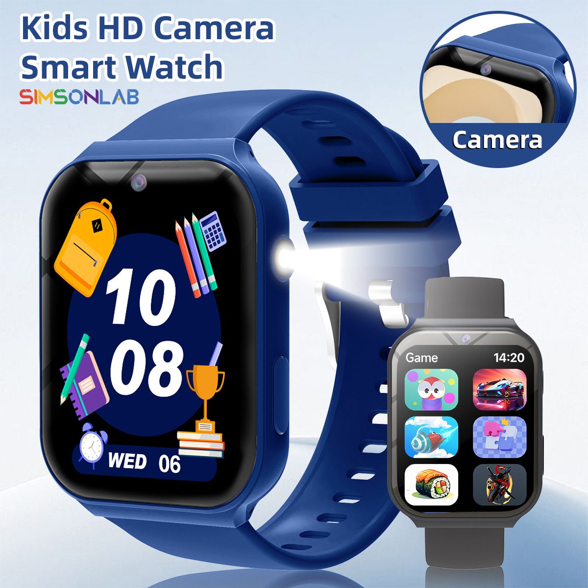 Smartwatch Watches For Kid Boy With Alarm - Jam Tangan Pintar Anak HD Kamera