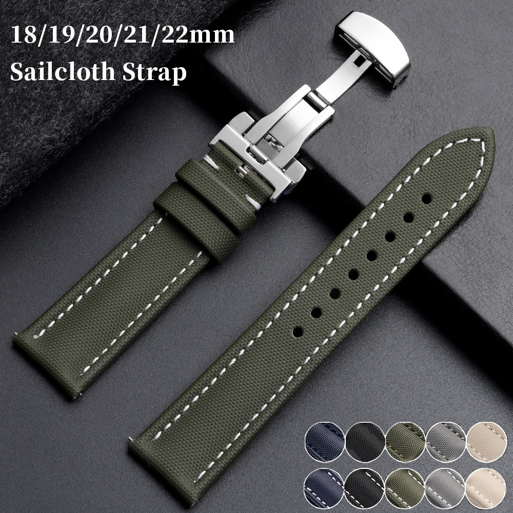 Omega Watches Smartwatch - Tali Jam Tangan Kain Layar 18mm