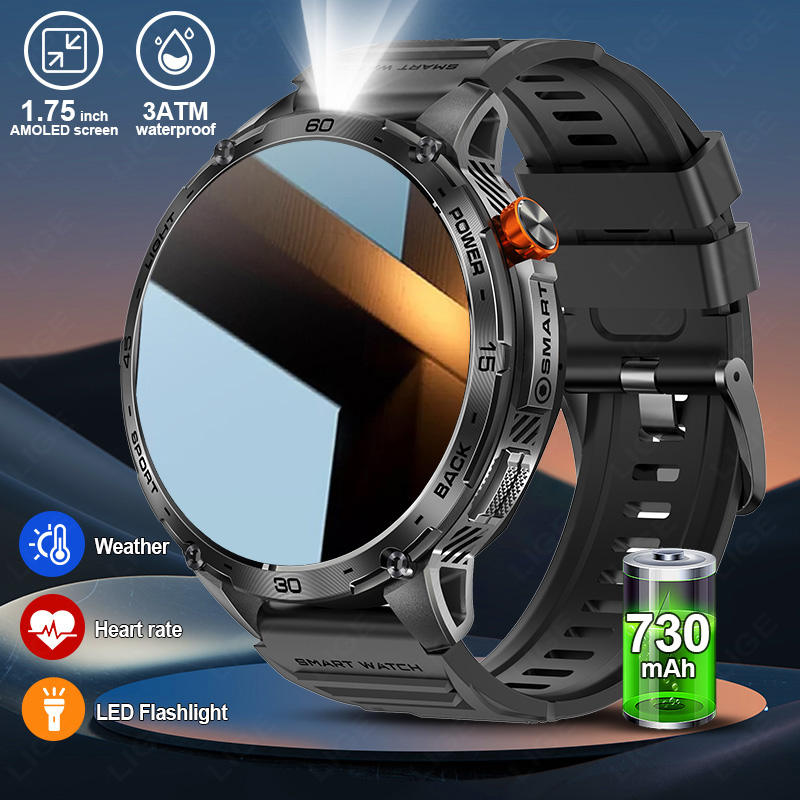 Smartwatch Latest Watches For Men - LIGE Baterai Besar 730MAh Waktu Siaga