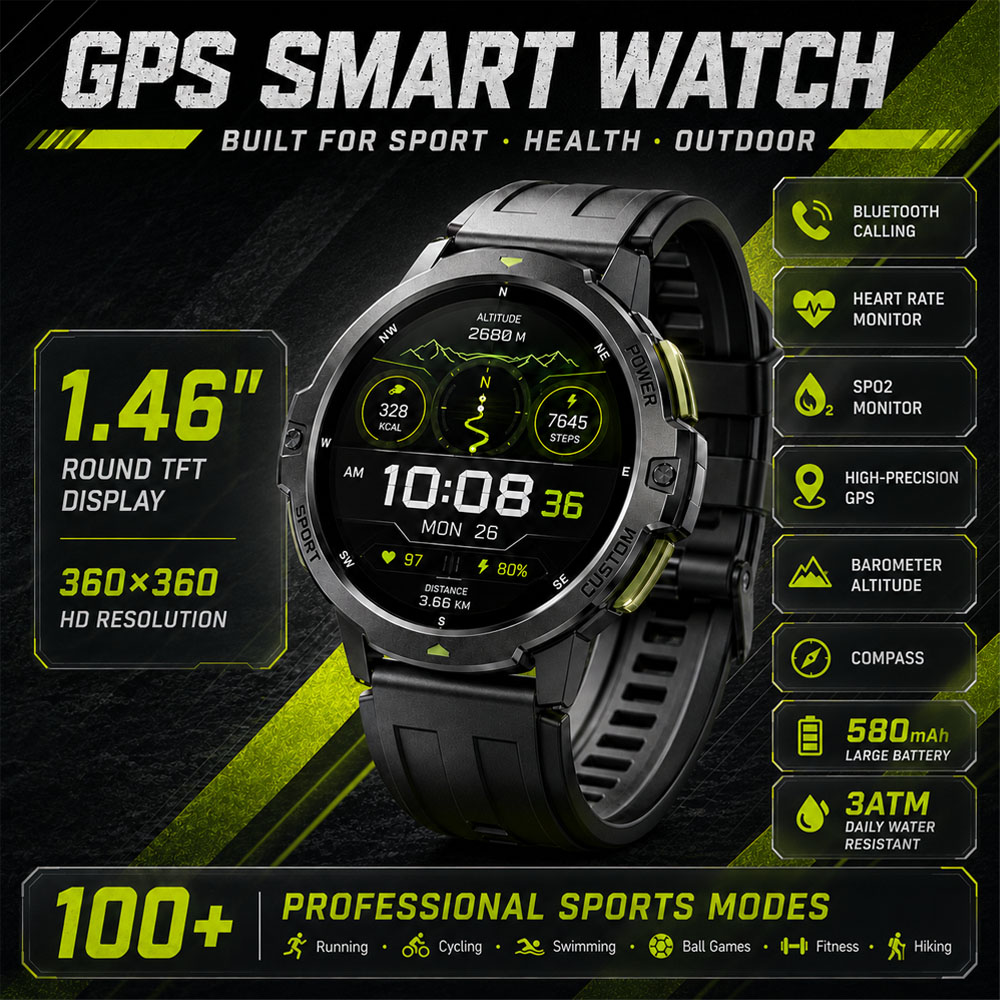 Timex Watches Smartwatch - Jam Tangan Pintar GPS Militer BARU