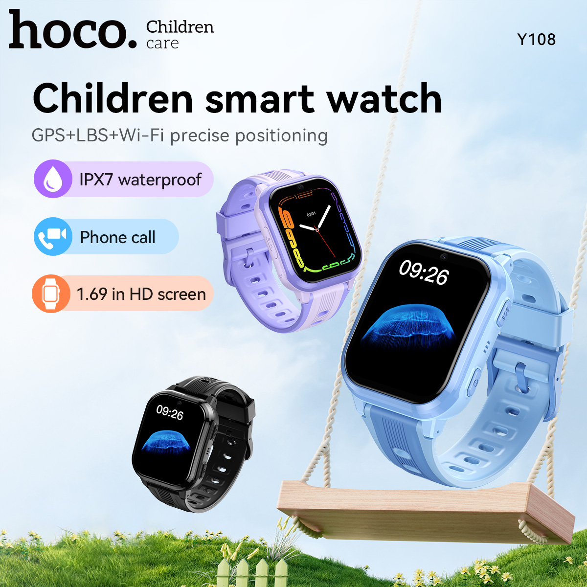 Smartwatch Watches For Kid Boy With Alarm - Jam Tangan Pintar Anak HOCO Y108