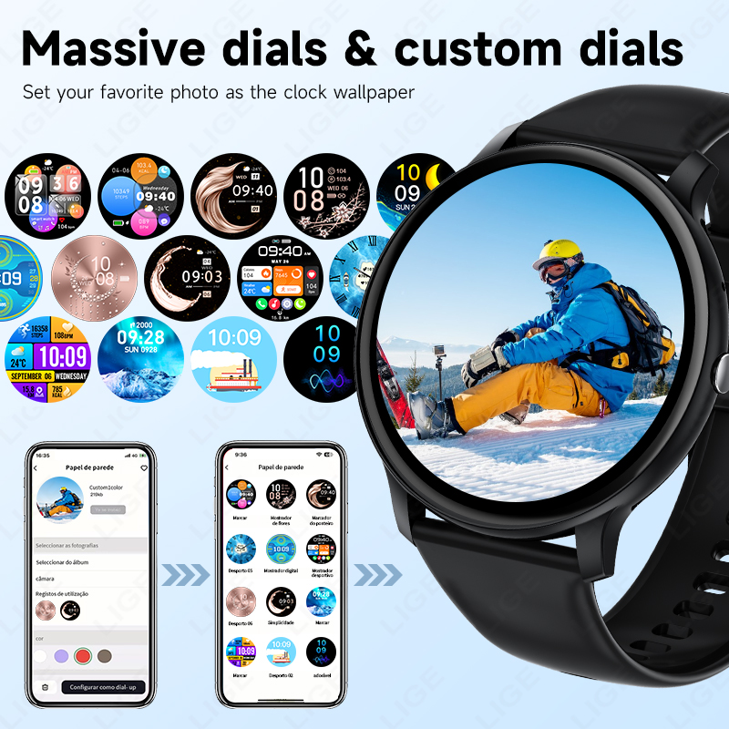 LIGE Jam Tangan Pintar Wanita  - Smartwatch Latest Watches For Men ulasan dan harga