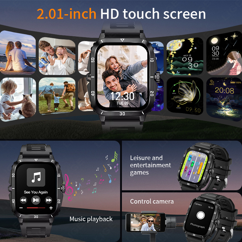 Jam Tangan Pintar Layar 2.01 P - Smartwatch Latest Watches For Men ulasan dan harga