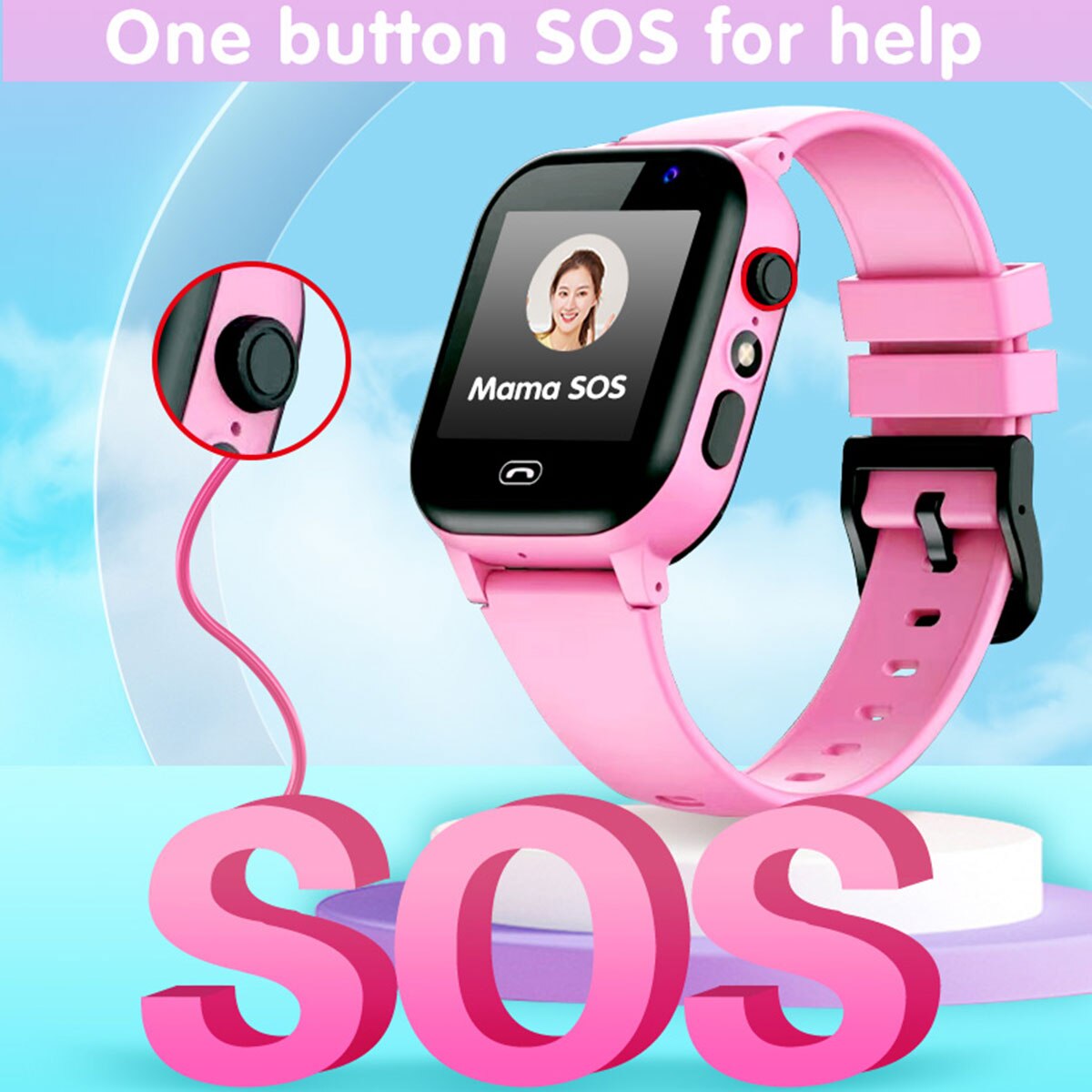 Jam tangan pintar anak panggil - Smartwatch Watches For Kid Boy With Alarm ulasan dan harga