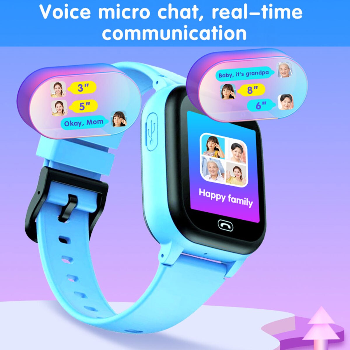 Jam tangan pintar anak panggil - Smartwatch Watches For Kid Boy With Alarm ulasan dan harga