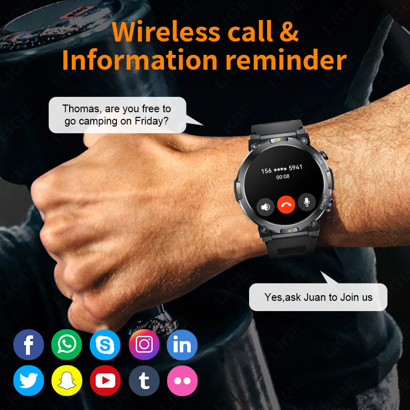 LIGE 2026 Jam Tangan Pintar Pr - Smartwatch Latest Watches For Men ulasan dan harga