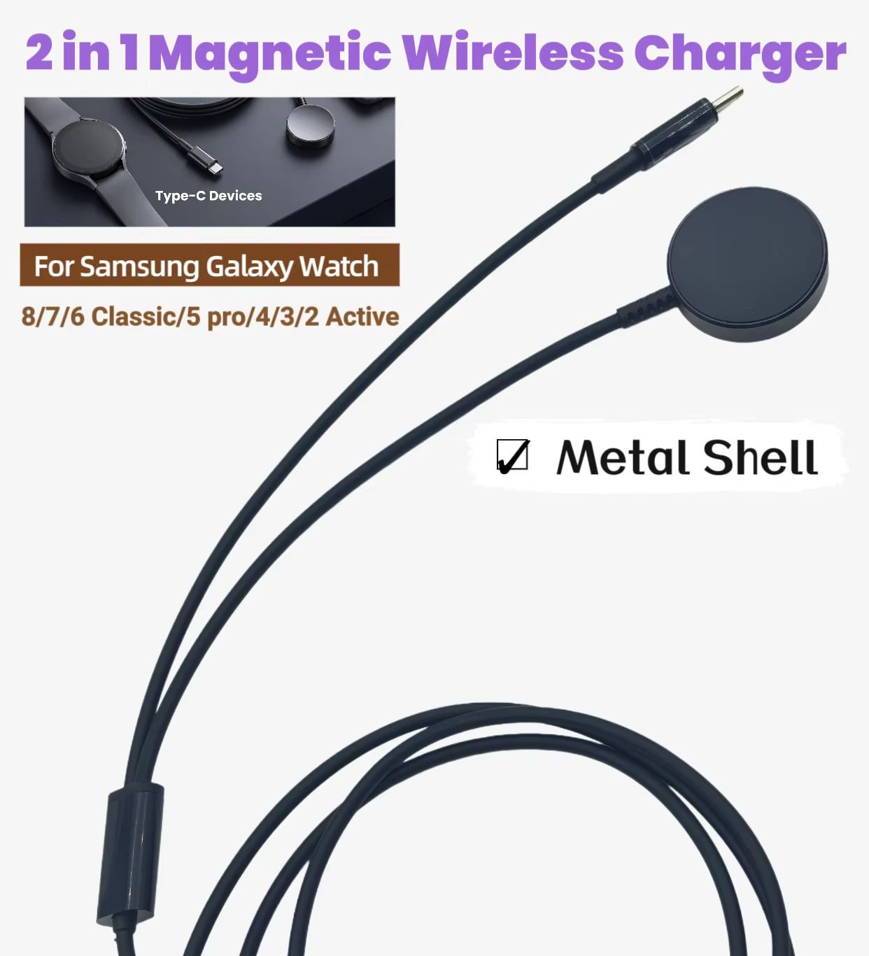 Kabel Pengisi Daya Magnetik Ni - Watches Smartwatch Samsung ulasan dan harga