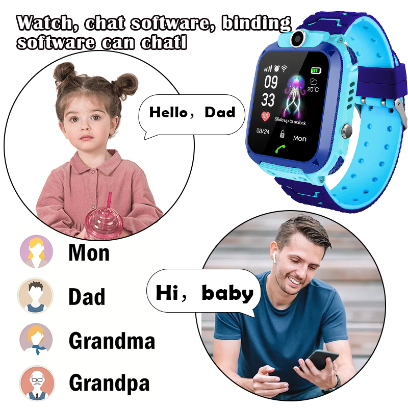 Jam Tangan Pintar Anak Q12B de - Smartwatch Watches For Kid Boy With Alarm ulasan dan harga