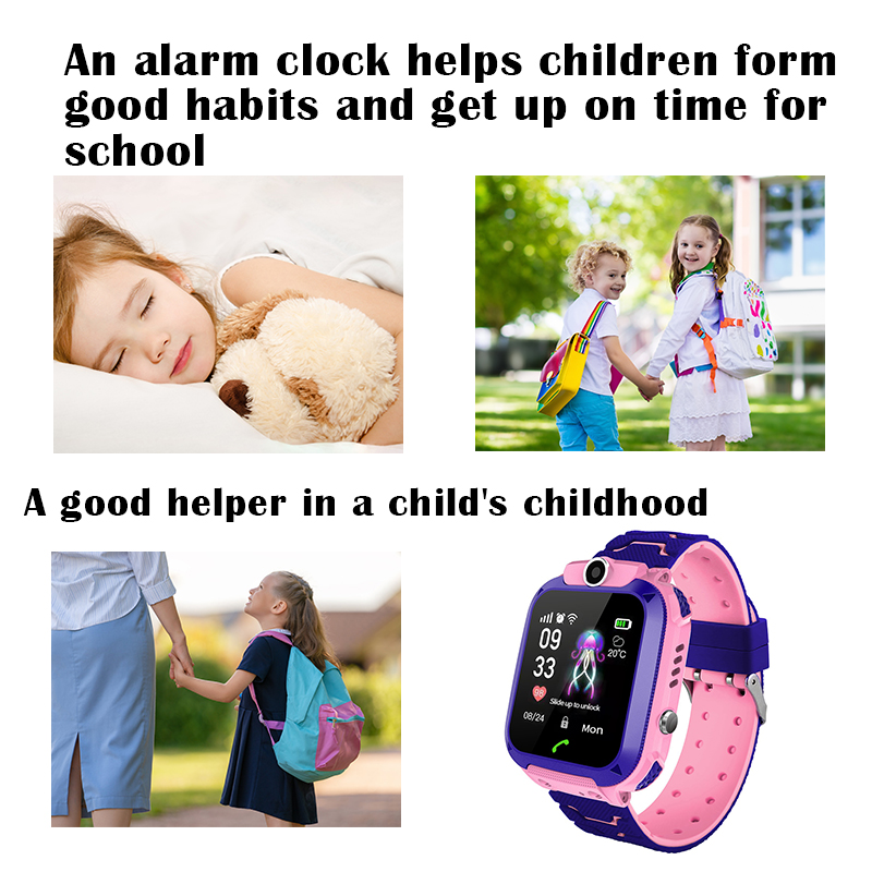 Jam Tangan Pintar Anak Q12B de - Smartwatch Watches For Kid Boy With Alarm ulasan dan harga