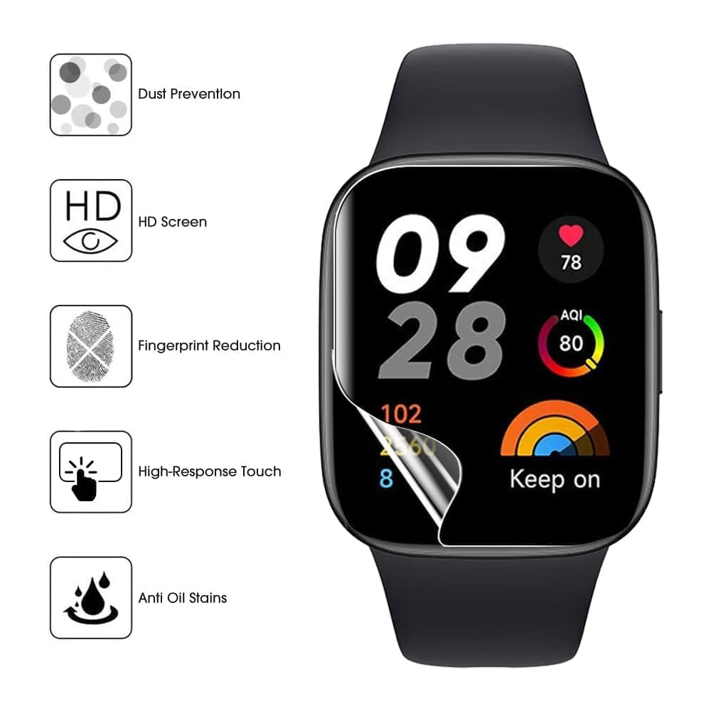3/6 buah hidrogel Film pelindu - Smart Watch Screen Protector ulasan dan harga