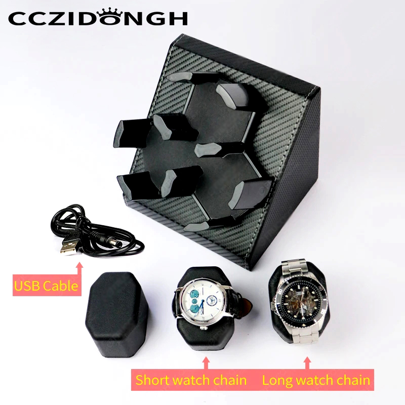 Kotak Jam Otomatis Kulit 3+0 W - Watch Winder Single ulasan dan harga