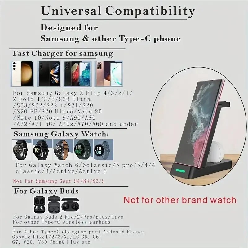 Stasiun pengisian daya 3 dalam - Watches Smartwatch Samsung ulasan dan harga