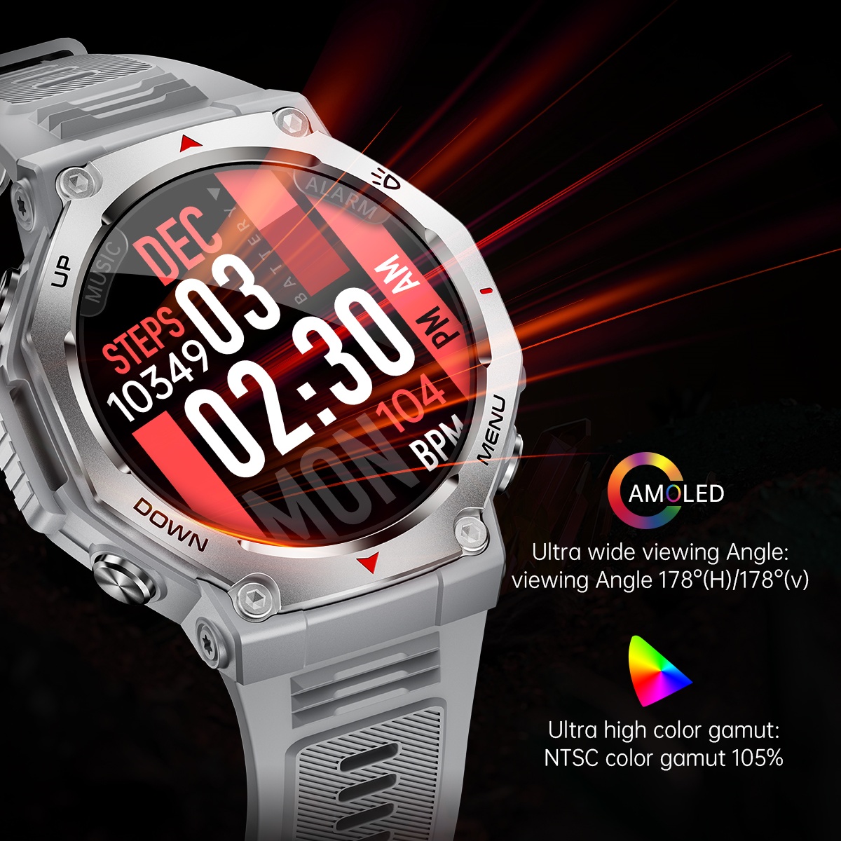 VWAR T-Rex Jam Tangan Pintar U - Watch Vs Amazfit ulasan dan harga