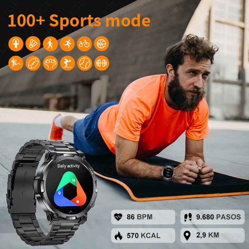 LIGE Jam Tangan Pintar Olahrag - Smartwatch Latest Watches For Men ulasan dan harga