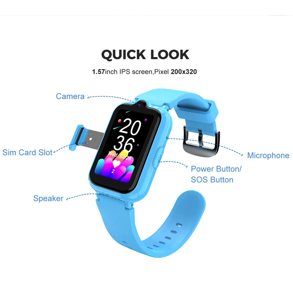 Jam tangan pintar anak 4G 696, - Smartwatch Watches For Kid Boy With Gps ulasan dan harga