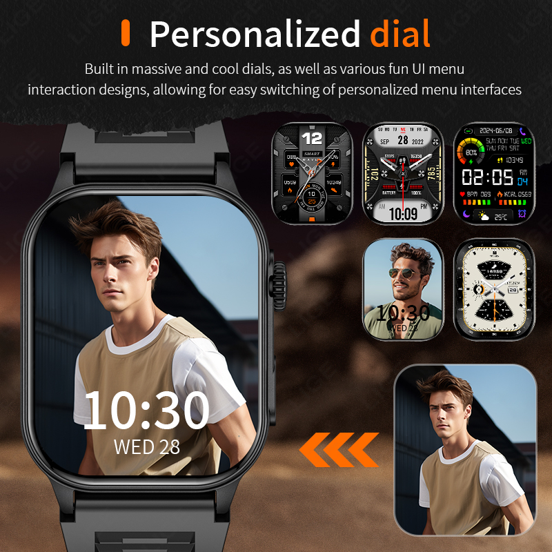 LIGE Jam Tangan Pintar untuk P - Smartwatch Latest Watches For Men ulasan dan harga