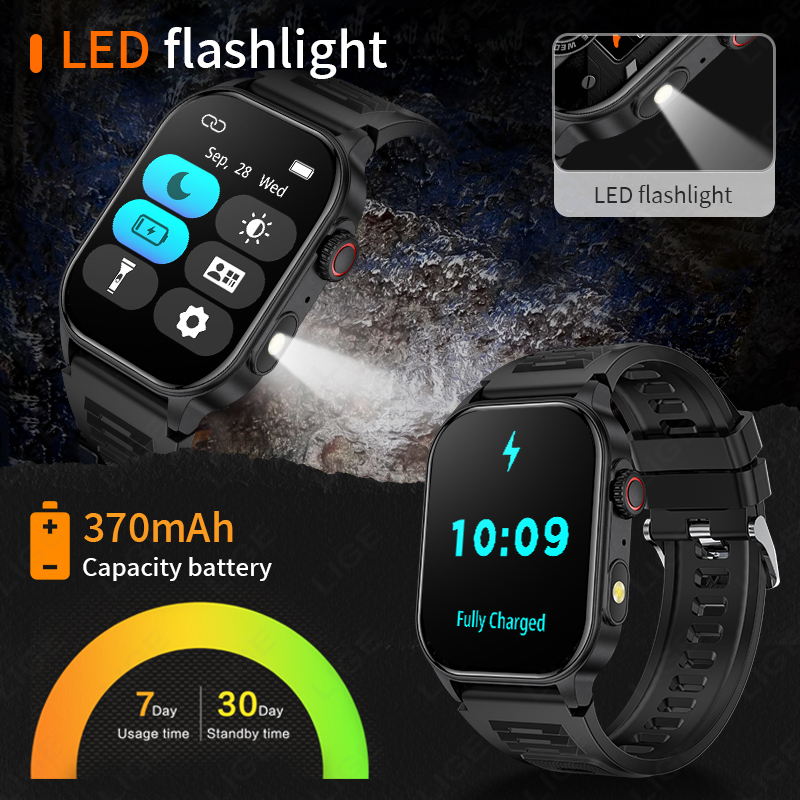LIGE Jam Tangan Pintar untuk P - Smartwatch Latest Watches For Men ulasan dan harga
